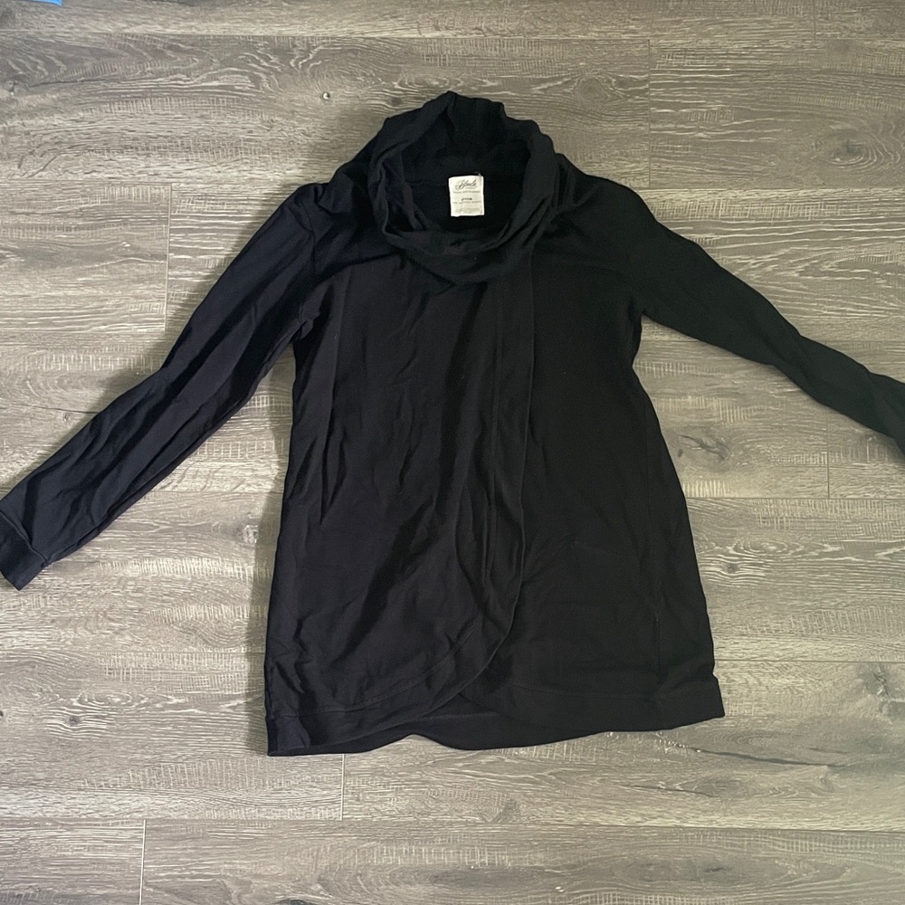 Women's Black Cowl Neck Sweater - Blondie
